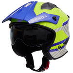 Spada Rock 06 Pilot Blue White Fluo Trials Helmet