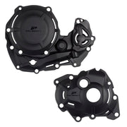 Polisport Clutch & Ignition Cover Protectors For Yamaha YZF450 2023-2025 Black