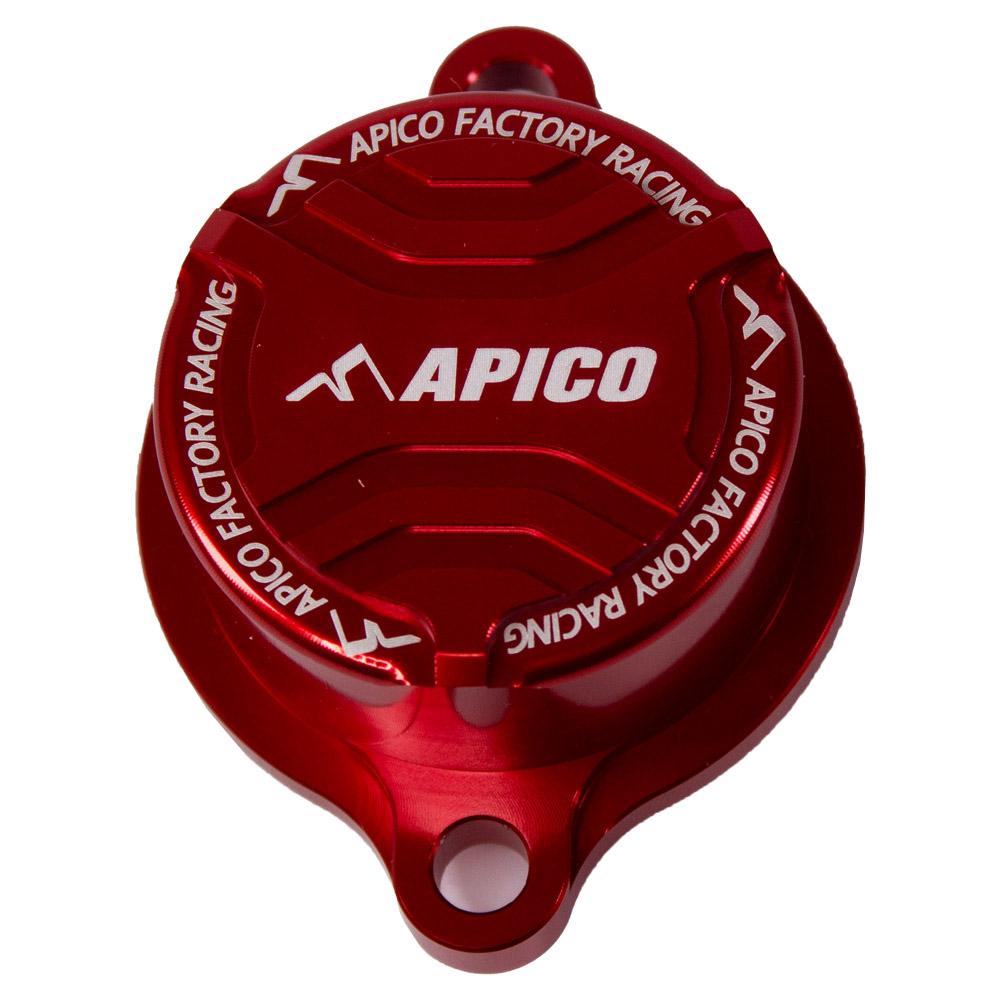 Apico Oil Filter Cover For Yamaha YZF450 2023-2025, YZF450X/WRF450 2024-2025 Red