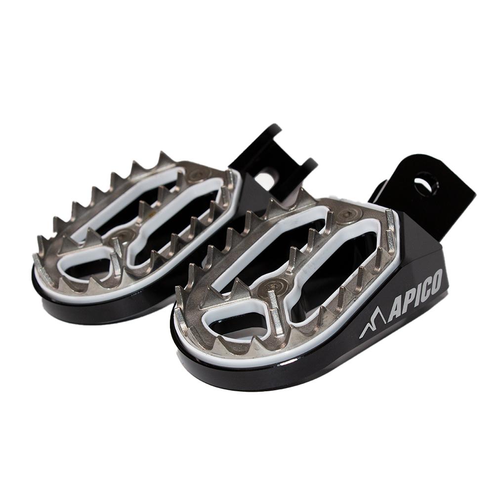 Apico Pro Bite Foot Pegs For Honda CRF230F 2003-2019 Electric Black