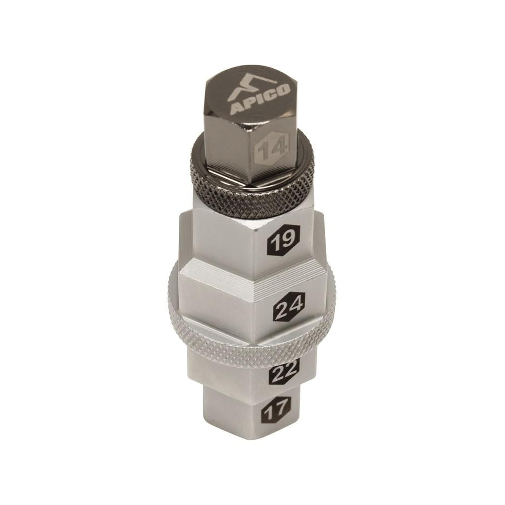 Apico 5-in-one Axle Tool - 14, 17, 19, 22, 24mm