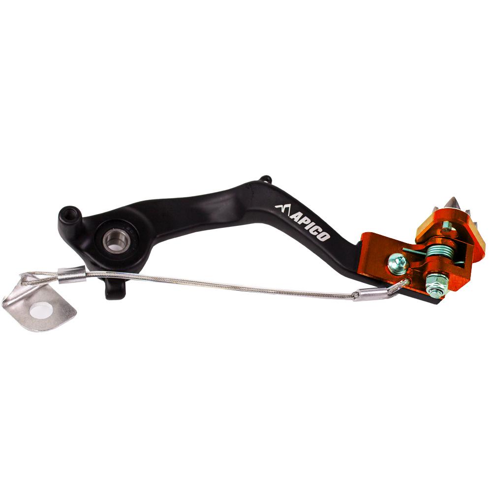 Apico Forged Brake Pedal For KTM SX65 2024-2025, Husqvarna  TC65 2024-2025, Gas Gas MC65 2024-2025 Black/Orange
