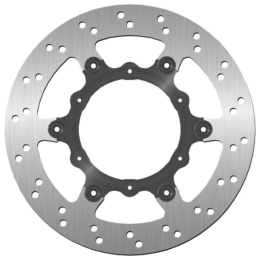 SBS Stainless Steel Rear Brake Disc For KTM Adventure 1050 2015-2016 - Black/Silver