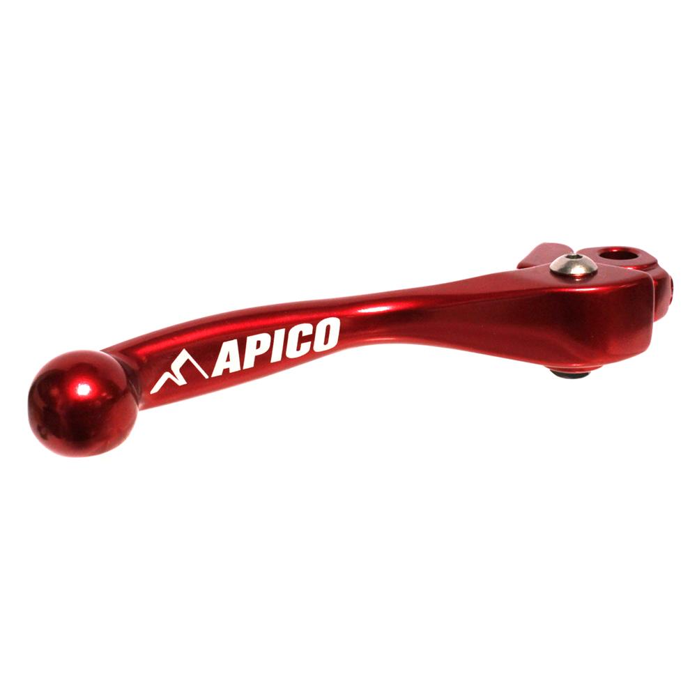 Apico Elite Brake Lever For Suzuki RM85 2005-2025, Kawasaki KX 2000-2026, KXF 2004-2012, Yamaha YZ 65/85 2001-2025, YZ 125/250 2001-2007 Red