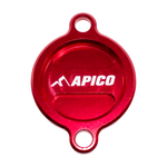 Apico Oil Filter Cover For Gas Gas MC-F 250/350/450 & EC-F 250/350 2021-2025 Red