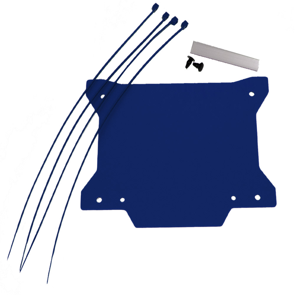 Apico Front Number Board Plastic With Window New X Shape Blue