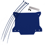 Apico Front Number Board Plastic With Window New X Shape Blue