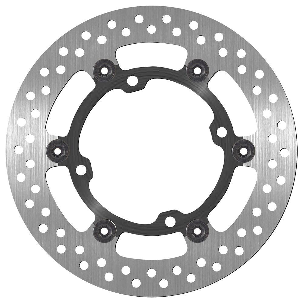 SBS Stainless Steel Front Brake Disc For Kawasaki KLX250 2015-2016 - Black/Silver