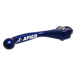 Apico Elite Brake Lever For Suzuki RM85 2005-2025, Kawasaki KX 2000-2026, KXF 2004-2012, Yamaha YZ 65/85 2001-2025, YZ 125/250 2001-2007 Blue