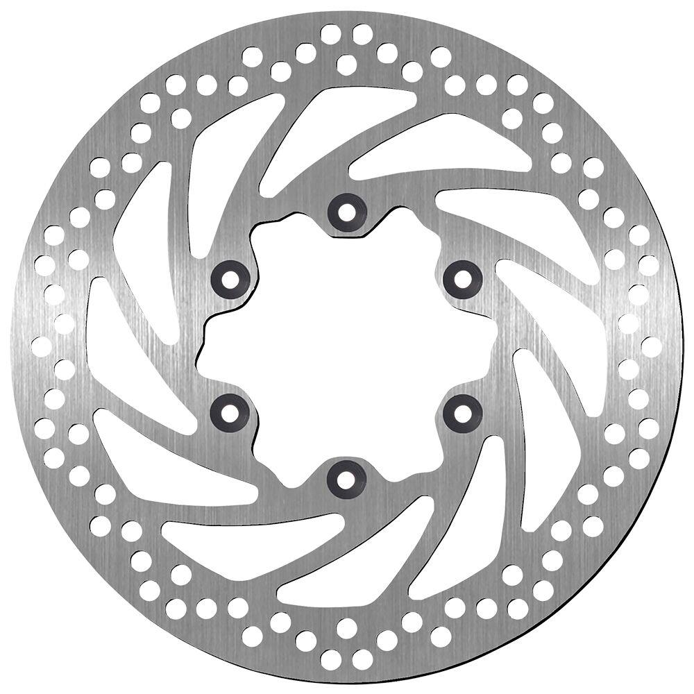 SBS Standard Round Front Left Brake Disc For Piaggio Beverly 125 I.E. 2012-2013 - Silver