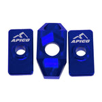 Apico Rear Axle Blocks For KTM SX50 2009-2019, Husqvarna TC50 2017-2019 Blue