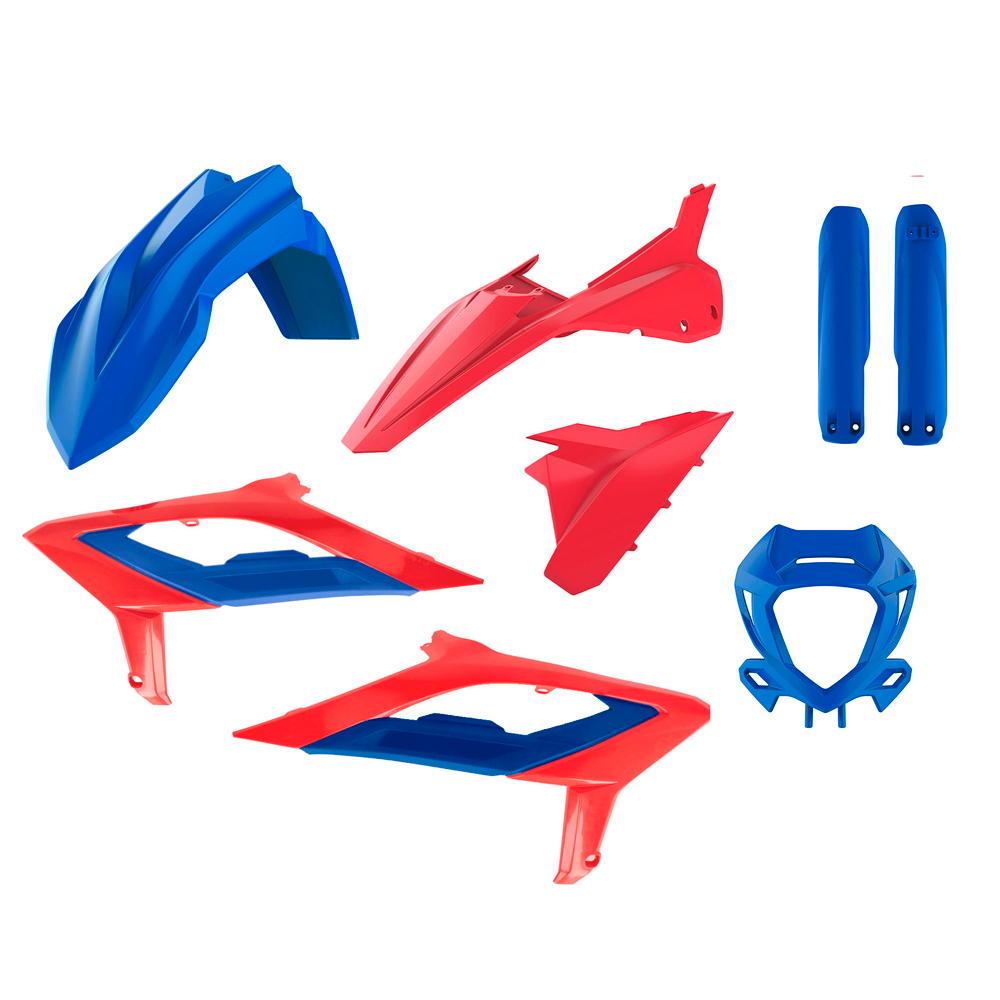 Polisport Plastics Kit For Beta 125-480 RR 2T & 4T 2023-2024 OEM 24 Racing Red/blue