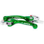 Apico Set Of Flexi Levers For Kawasaki KXF450 & KX450XC 2024-2025 Green
