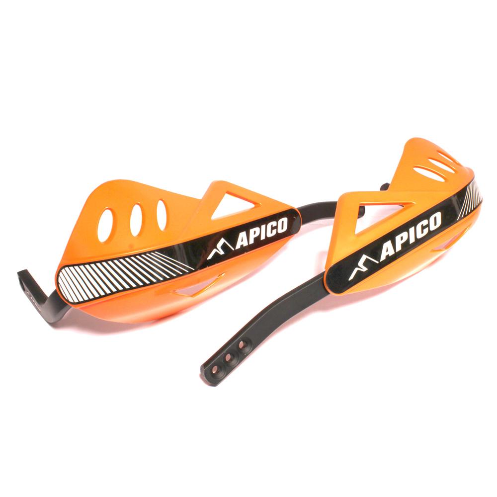 Apico Apico Enduro Hand Guards With Full Wrap Around Aluminium Frame Orange