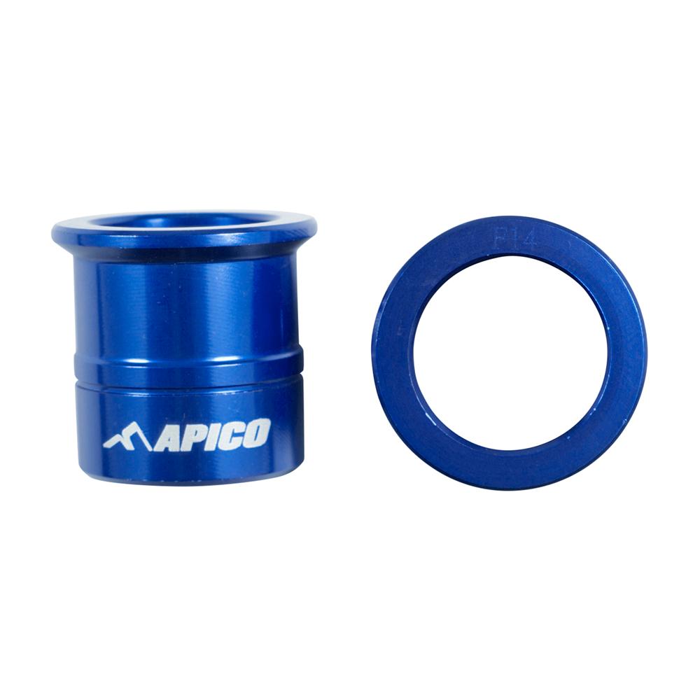 Apico Front Wheel Spacers For Kawasaki KX 125/250 2006-2008, KXF250 2004-2020, KXF450 2006-2018 Blue