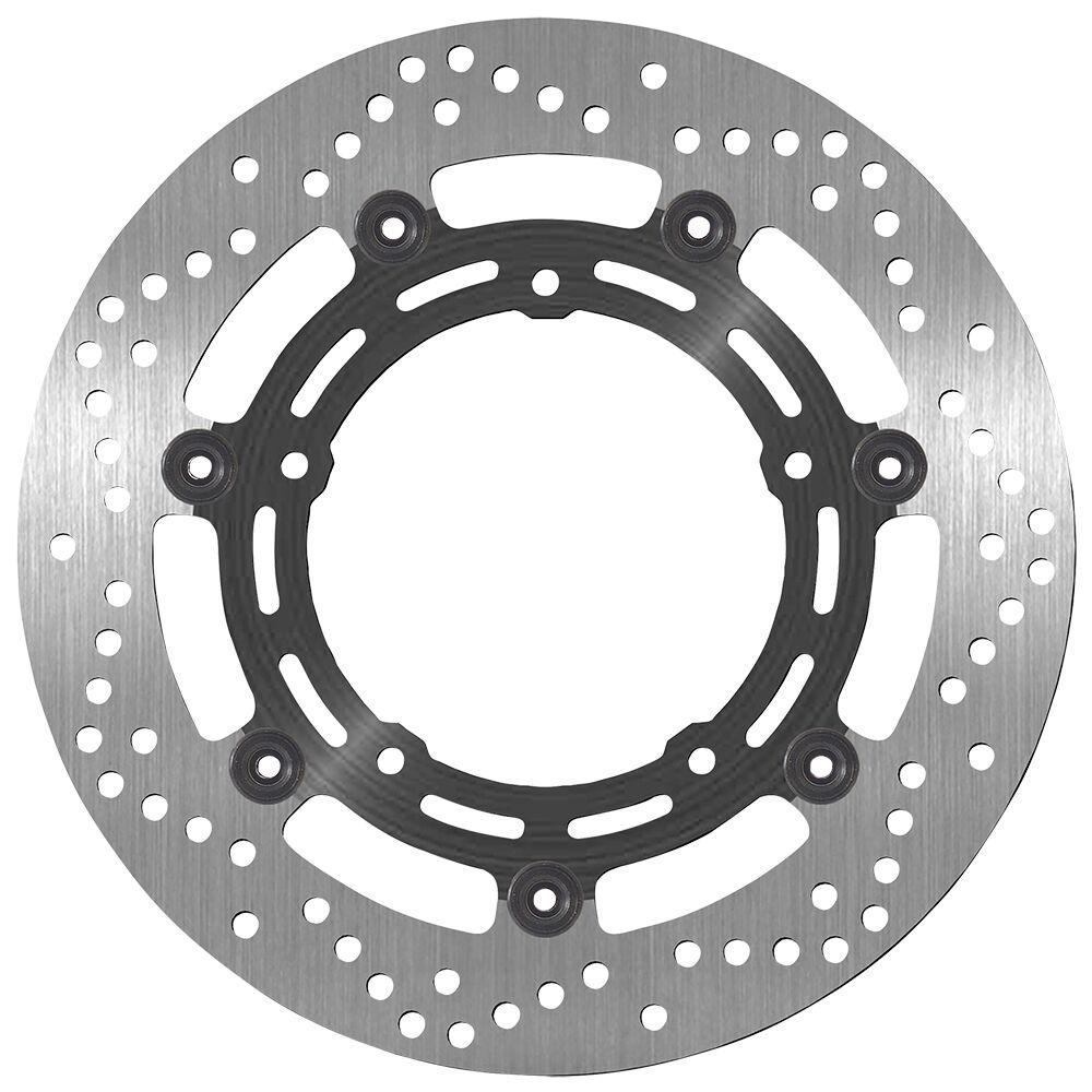 SBS Stainless Steel Front Brake Disc For Yamaha FZ6 600 N 2004-2008 - Black/Silver