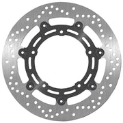 SBS Stainless Steel Front Brake Disc For Yamaha FZ6 600 N 2004-2008 - Black/Silver