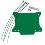 Apico Front Number Board Plastic With Window New X Shape Green