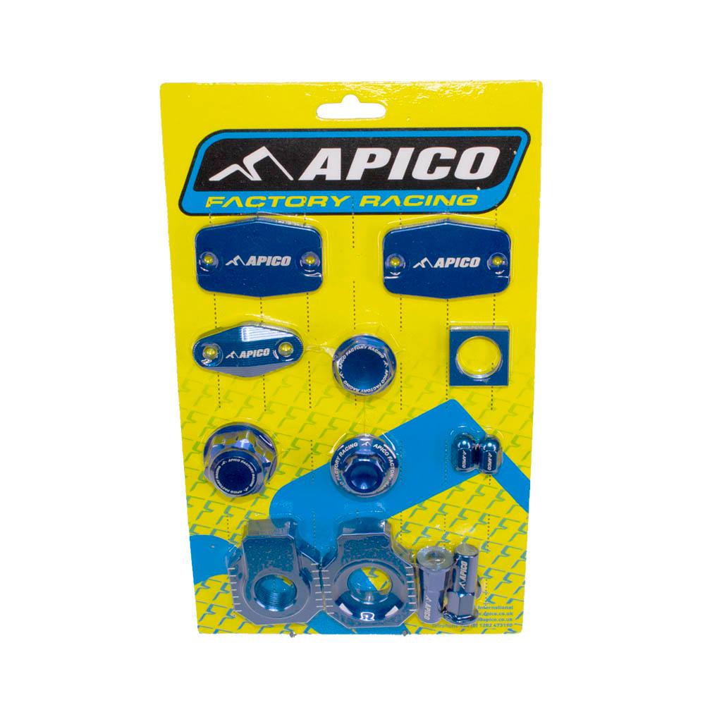 Apico Braktec Factory Bling Pack For Gas Gas EC 250/300 & EC 250/350F2021-2023, Husqvarna TE/FE125-501 2022-2023 Blue