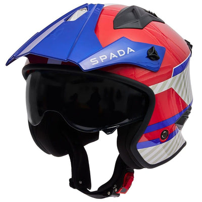 Spada Rock 06 Pilot Blue White Red Trials Helmet