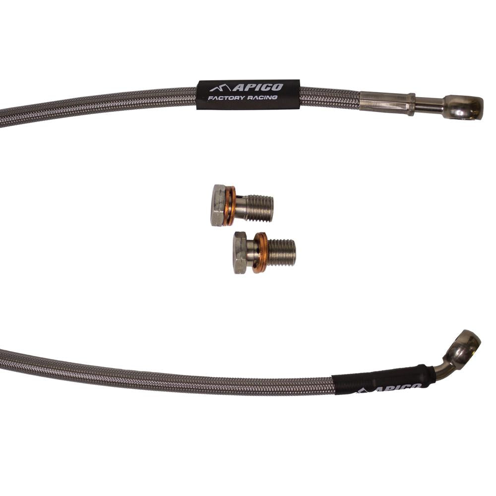 Apico Rear Brake Hose For Kawasaki KX 125/250 1989, KX500 1989-1990 + 1994-1995