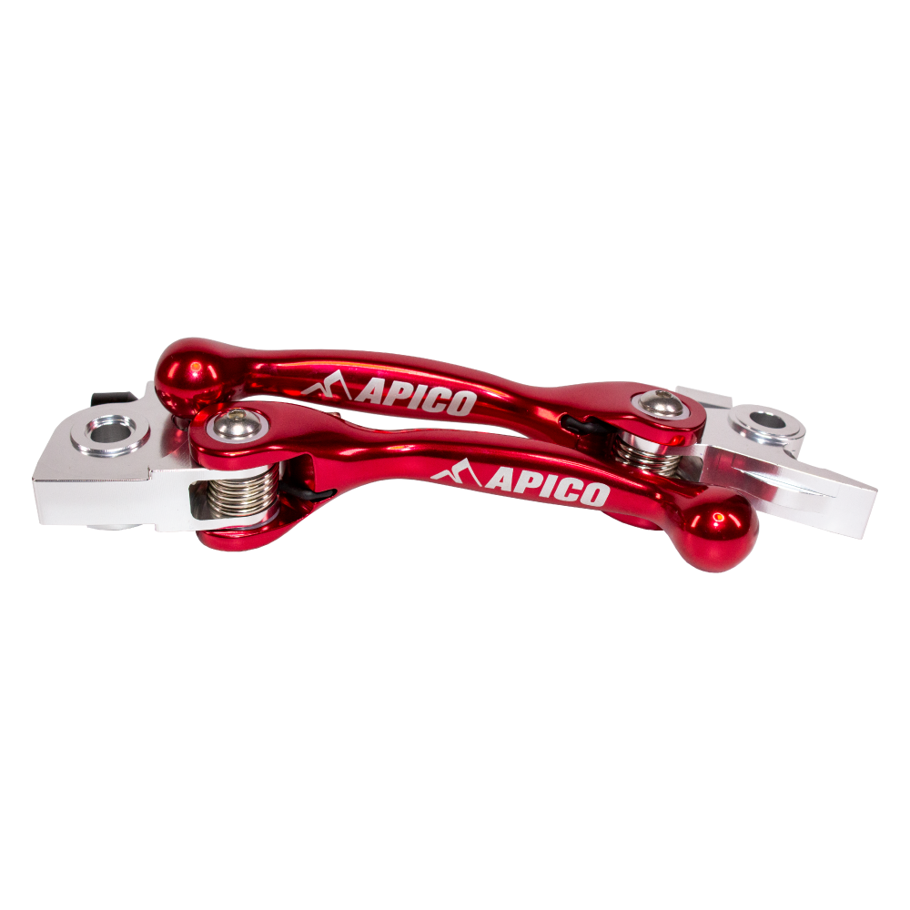 Apico Set Of Flexi Levers For KTM SXF/EXC/EXC-F 250/350/450/500 2014-2023, SX 125/150 2016-2023 Red