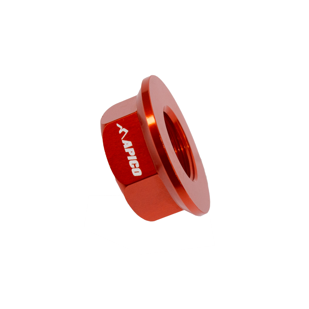 Apico Rear Wheel Axle Nut For Montesa 4RT, 315R, 300 RR, 301RR, 4-Ride 1997-2022 Orange