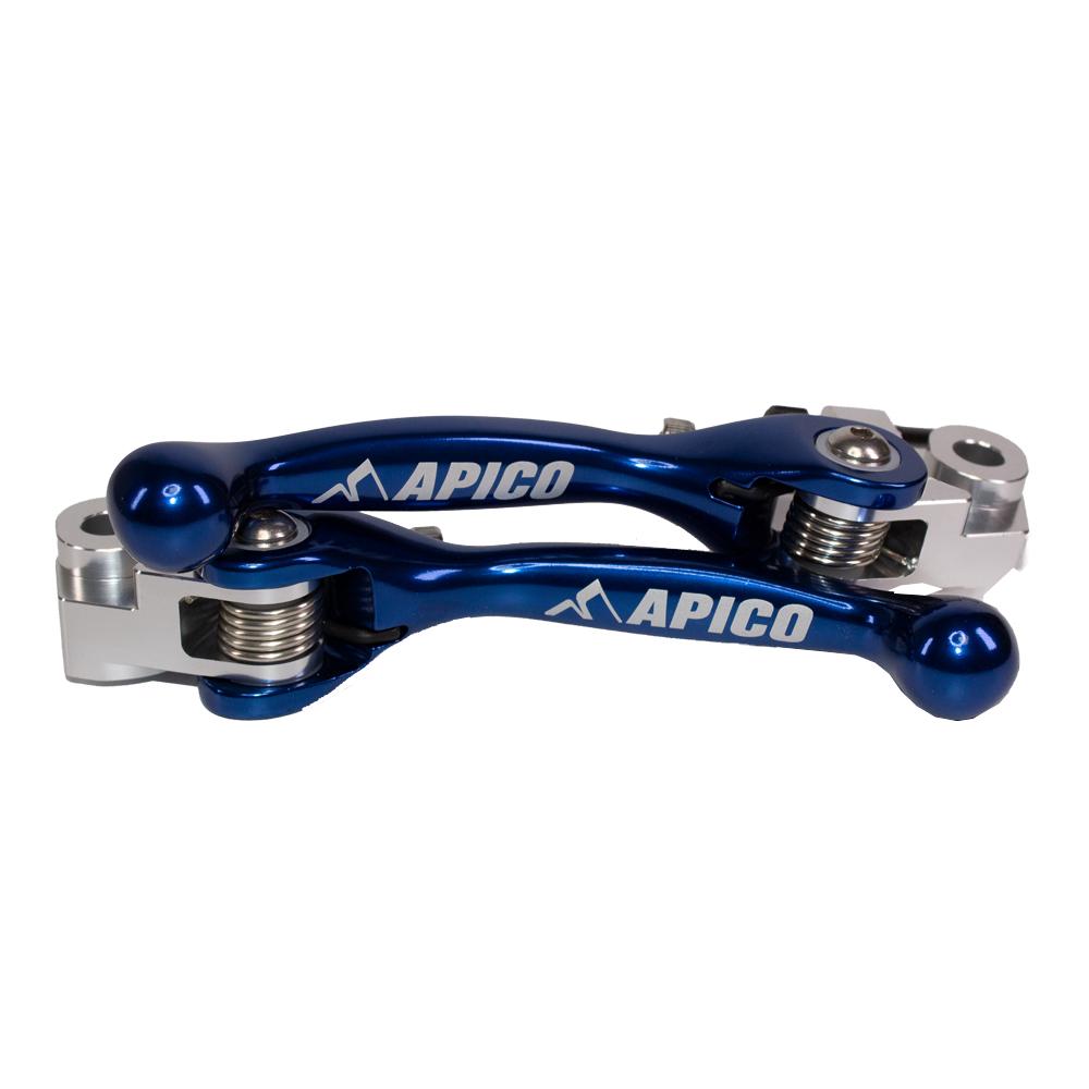 Apico Set Of Braktec Flexi Levers For Gas Gas EC/EC-F250-350 2021-2023, Husqvarna TE/FE 150-501 2022-2023 Blue