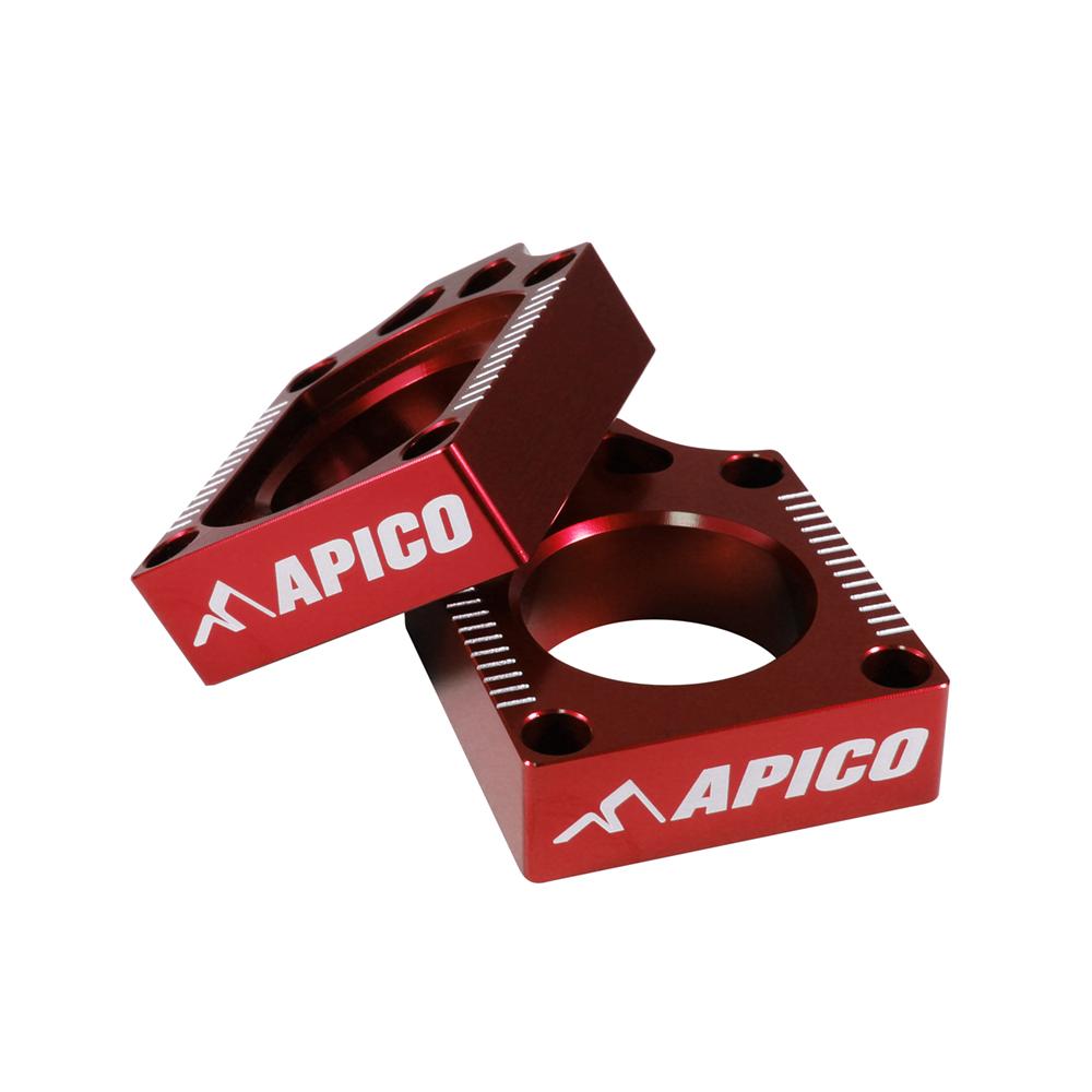 Apico Rear Axle Blocks For Honda CR 125/250 2002-2007, CRF250R & CRF250RX 2004-2023, CRF450R & CRF450RX 2002-2023, CRF 250/450X 2004-2023
