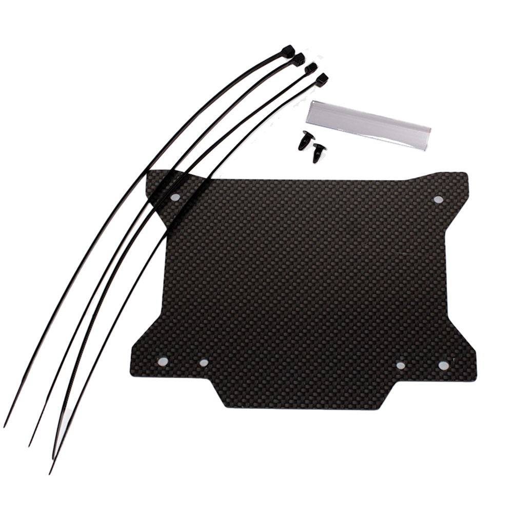 Apico Front Number Board Plastic With Window New X Shape Carbon Look