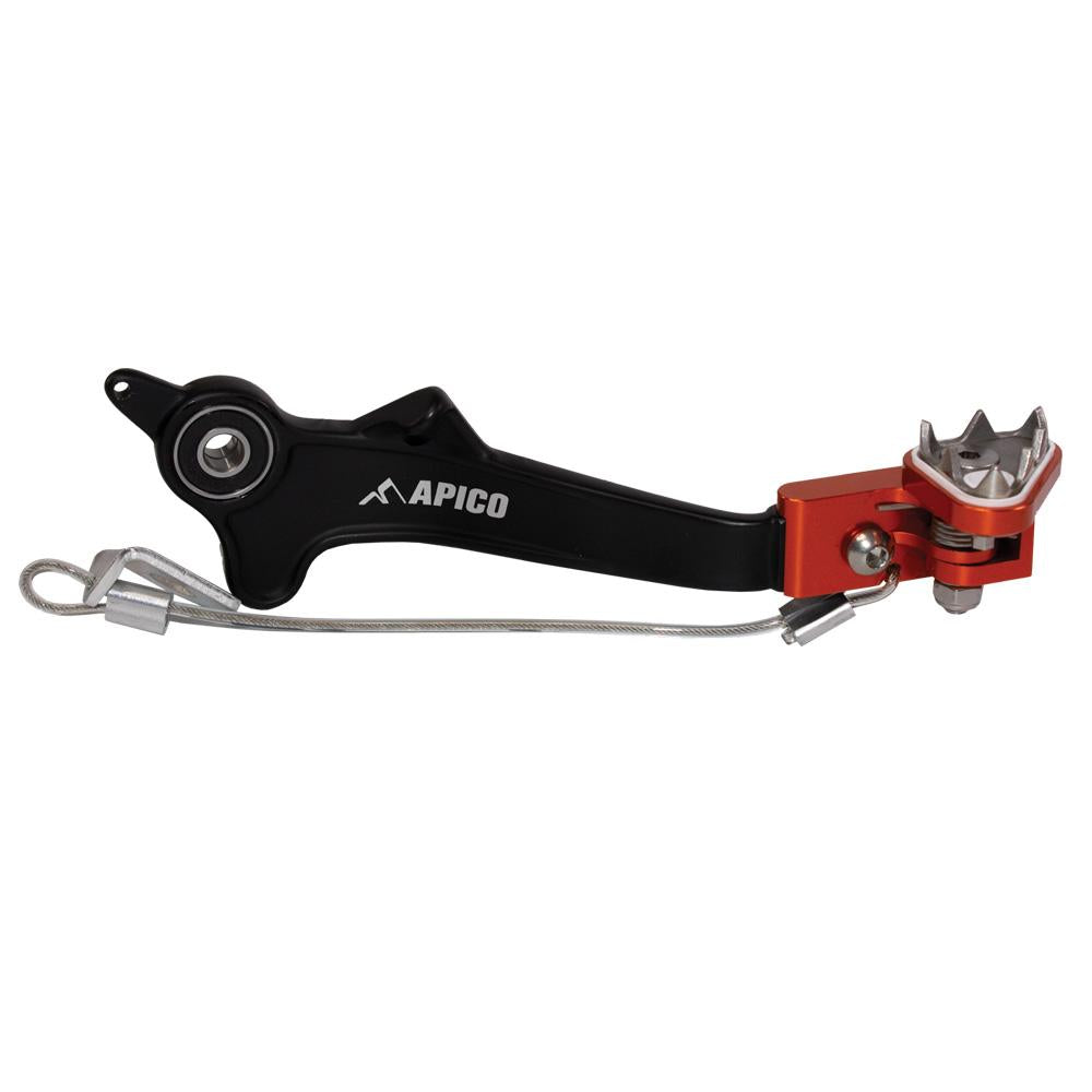 Apico Brake Pedal For KTM 690 Enduro 2011-2019, Husqvarna 701 Enduro 2016-2019 Black/Orange