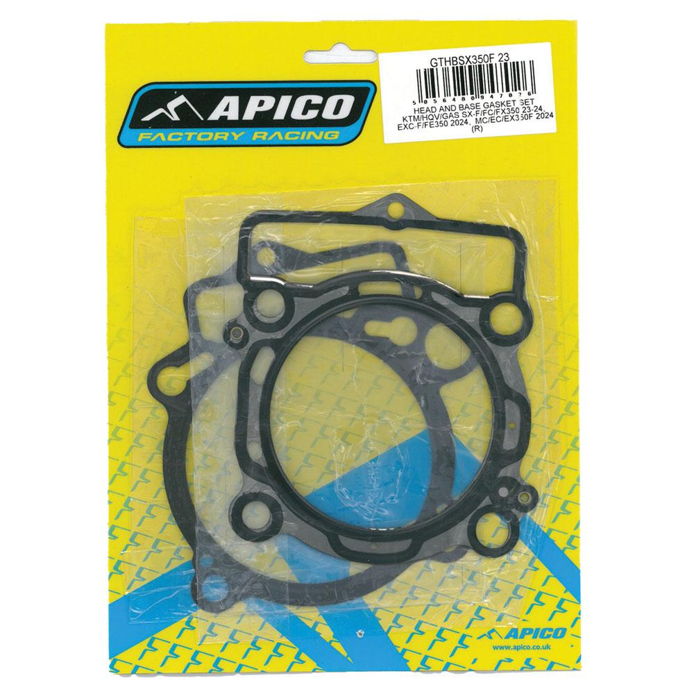 Apico Head & Base Gasket Set For KTM SXF350 & Husqvarna FC/FX 350 2023-2024, EXC-F & FE350 2024, Gas Gas MC/EC/EX350F 2024