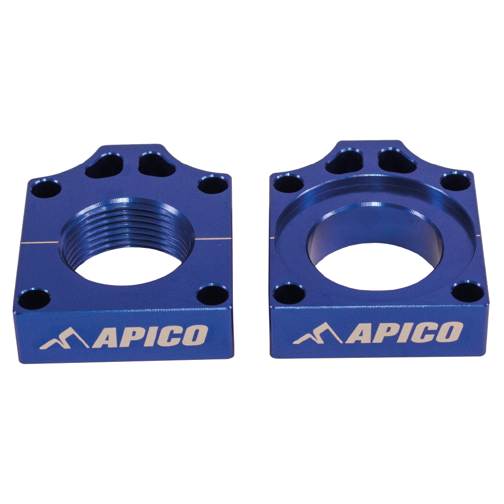 Apico Rear Axle Blocks For TM EN 125/250/300 2015-2022, MX 250/450 2015-2022 Blue