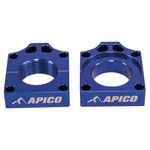 Apico Rear Axle Blocks For TM EN 125/250/300 2015-2022, MX 250/450 2015-2022 Blue