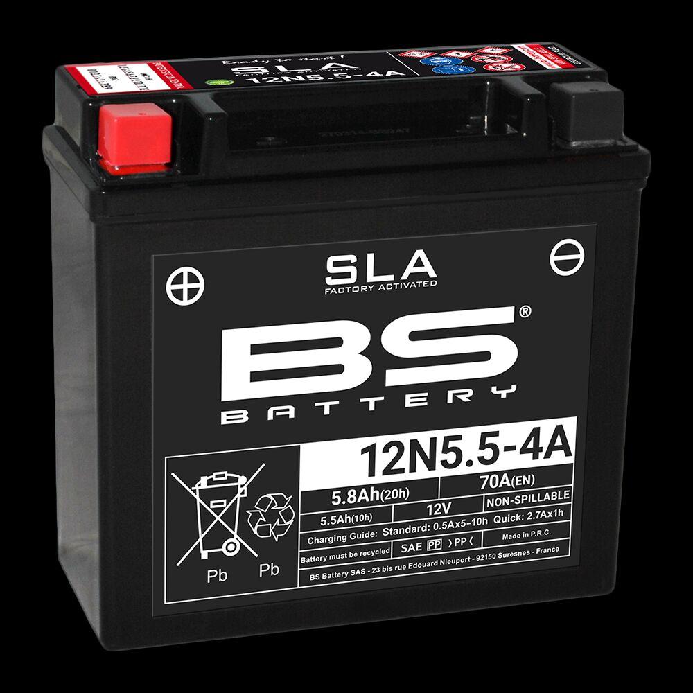 BS Battery Maintenance-Free Battery For Moto Guzzi 125 TT 1985-1988 - Black