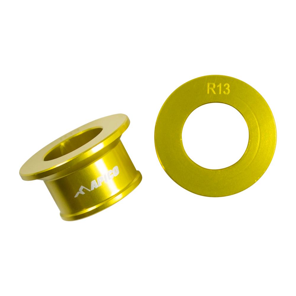 Apico Rear Wheel Spacers For Suzuki RM85 2002-2022 Gold