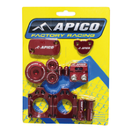Apico Factory Bling Pack For Honda CRF250R 2004-2009, CRF250X 2004-2019, CRF450R 2004-2008 Red