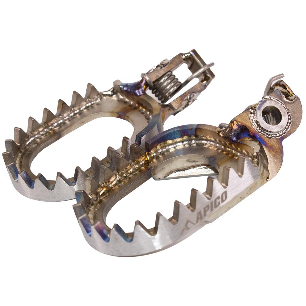 Apico Open Design Titanium Foot Pegs For Beta RR 125/250/300 2T 2020-2024, RR 350/390/430/480 4T 2020-2024 Titanium
