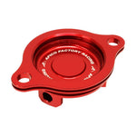 Apico Oil Filter Cover For Honda CRF250R 2004-2009, CRF250X 2004-2019 Red