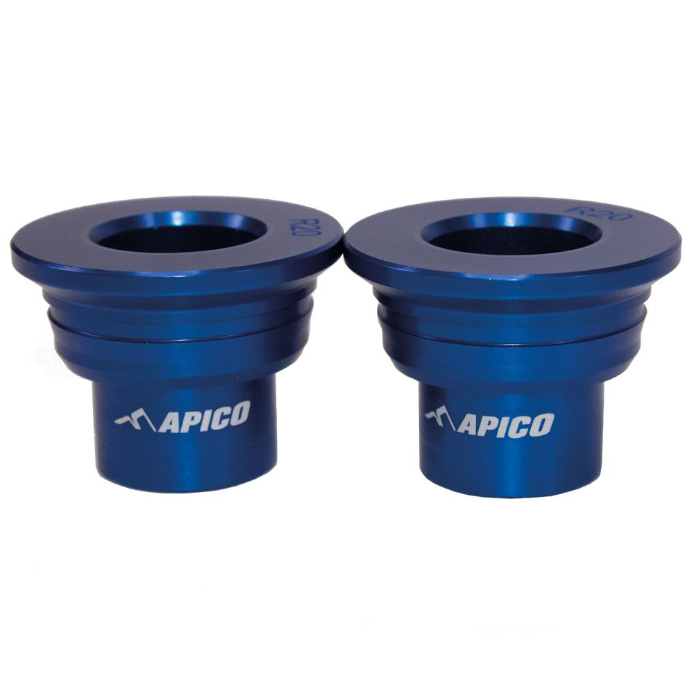 Apico Rear Wheel Spacers For KTM SX/SXF 125-450 2023-2025, Husqvarna TC/FC125-450 2023-2025, Gas Gas MC 250/450F Factory Edition 2023-2025 Blue