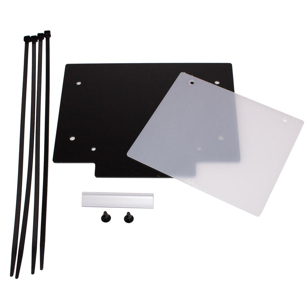 Apico Front Number Board Plastic With Window Black