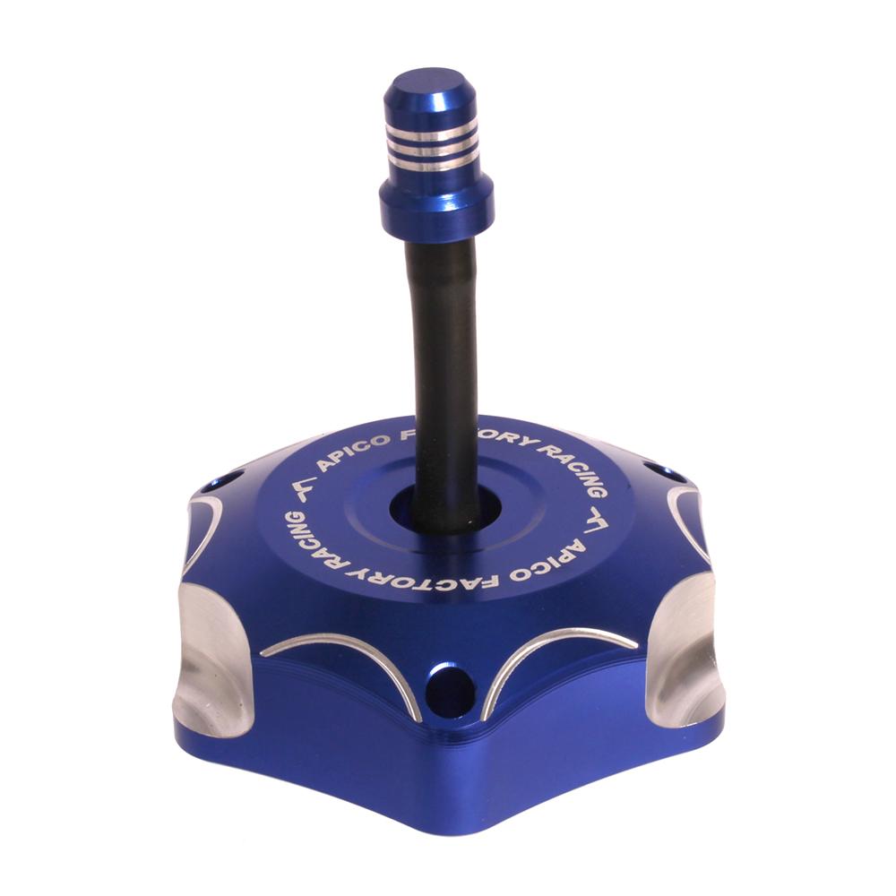 Apico Alloy Fuel Cap For Yamaha YZ65 2018-2026, YZ85 2022-2026, Raptor 50-700 2002-2025, TTR 50-230 2000-2025 Blue