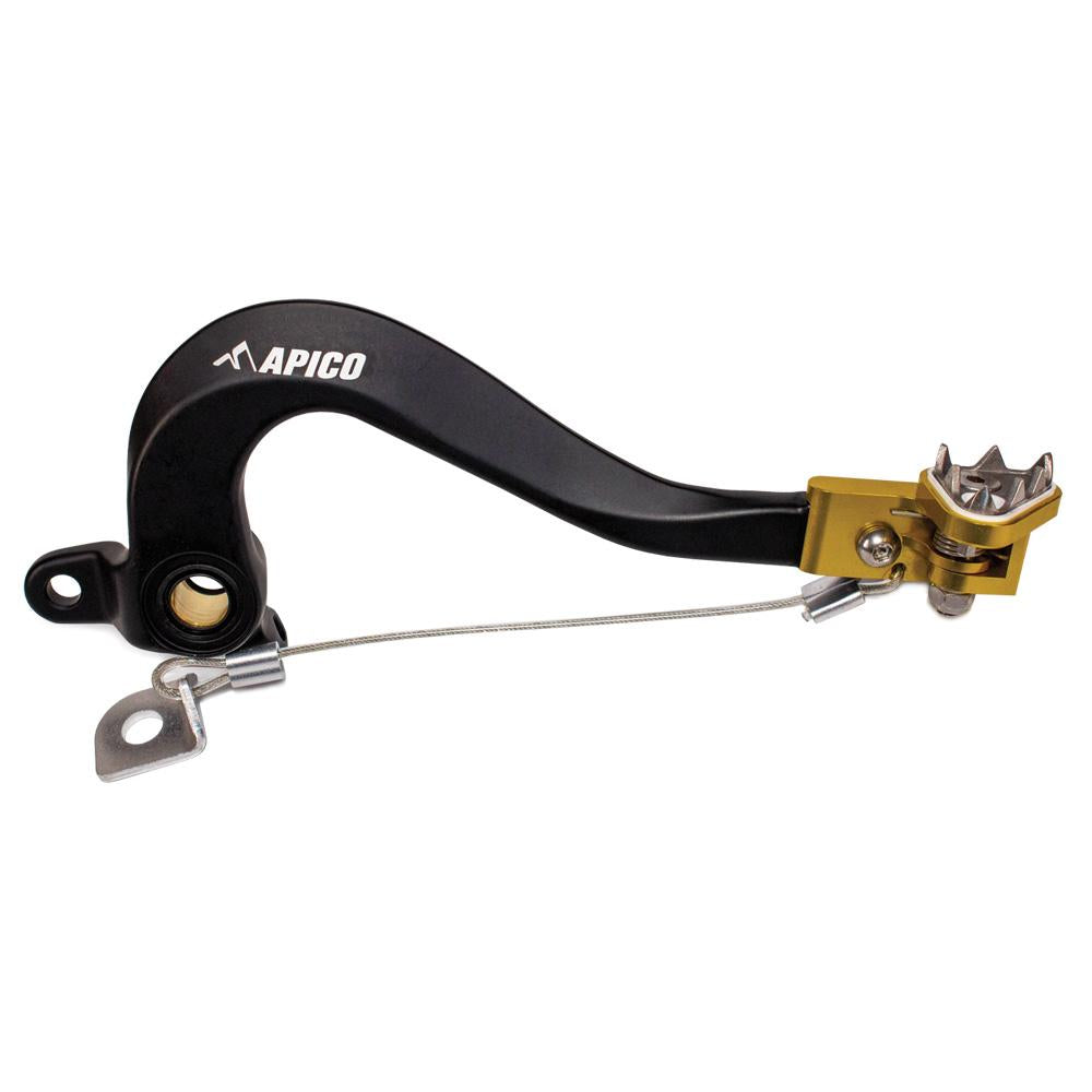 Apico Forged Brake Pedal For Suzuki RM125 1993-2000 Black/yellow