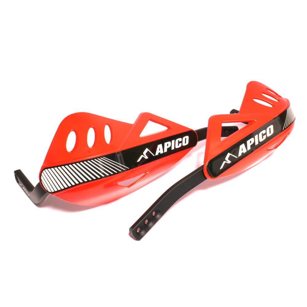 Apico Apico Enduro Hand Guards With Full Wrap Around Aluminium Frame Red