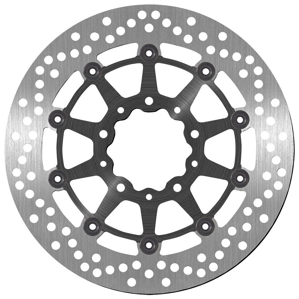 SBS Stainless Steel Front Brake Disc For Kawasaki ER-6F 650 2006-2008 - Black/Silver