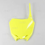 UFO Front Number Board For Suzuki RMZ250 2010-2025 - Fluorescent Yellow