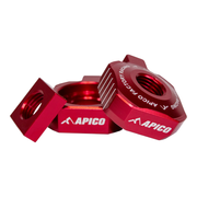 Apico Rear Axle Blocks For KTM SX65 2016-2024, Husqvarna TC65 2017-2024, Gas Gas MC65 2021-2024 Red