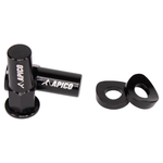 Apico Aluminium Rim Lock Nut & Washer Set Black