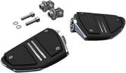 Ciro Twin Rail Foot Rests With Male Mounts For Harley Davidson FLDE 1750 ABS 2018-2020 - Black/Chrome