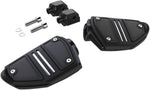 Ciro Twin Rail Foot Rests For Harley Davidson FLDE 1750 ABS 2018-2020 - Black/Chrome